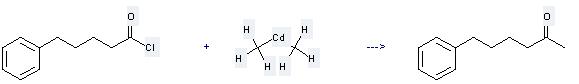 Cadmium, dimethyl- can be used to produce 6-phenyl-hexan-2-one